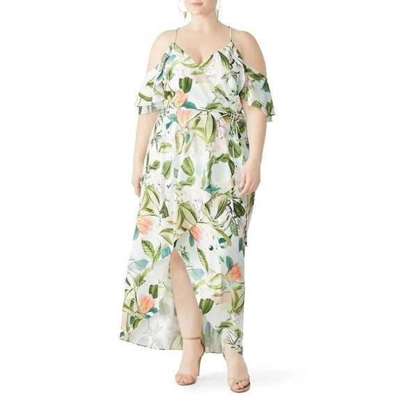 City Chic Tender Floral Maxi Dress in Fresh Floral XSmall Womens Plus Gown - Picture 10 of 12